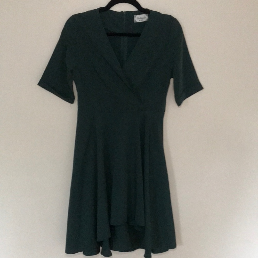 Forest Green asymmetrical dress